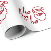 Ho Ho Ho Modern Minimalist Geschenkpapier (Rolleneckpunkt)