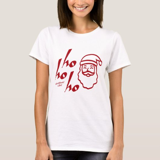 Ho Ho Ho Modern Minimalist T-Shirt (Vorderseite)
