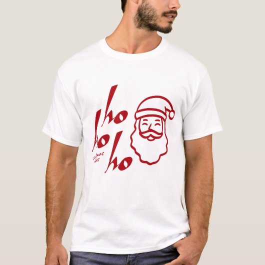 Ho Ho Ho Modern Minimalist T-Shirt (Vorderseite)
