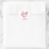 Ho Ho Ho Modern Minimalistisch Runder Aufkleber (Tasche)