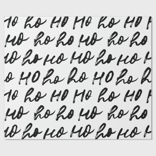 Ho Ho Ho Moderne Minimalistische Hand gezeichnete Geschenkpapier (Flach)