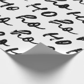 Ho Ho Ho Moderne Minimalistische Hand gezeichnete Geschenkpapier (Ecke)