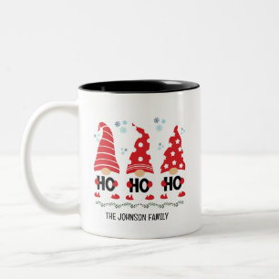 HO HO HO Modernes Niedliches Gnome-Design Person Zweifarbige Tasse