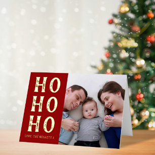 HO HO HO Modernes Typografie Weihnachtsfest Foto