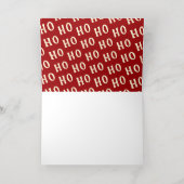 HO HO HO | Modernes Typografie Weihnachtsfest Foto (Innen Mitte)