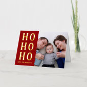 HO HO HO | Modernes Typografie Weihnachtsfest Foto (Vorderseite)