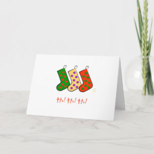 Ho! Ho! Ho! Modestrümpfe Weihnachtskarte Feiertagskarte