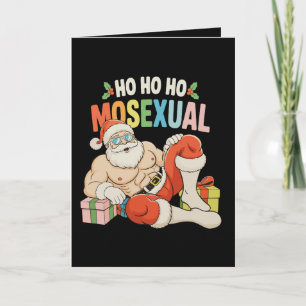 Ho Ho Ho Mosexuell Gay Santa LGBT Pride Weihnachte Karte