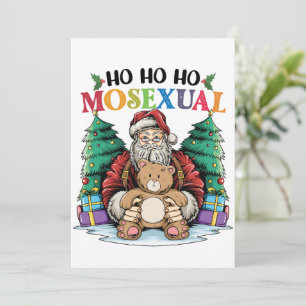 Ho Ho Ho Mosexuell Gay Santa LGBTQ Schwules Weihna Einladung