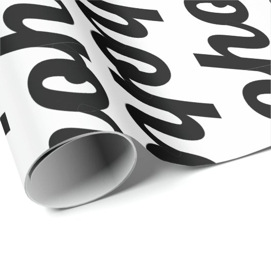 HO HO HO mutiges Skript des Schwarzen Geschenkpapier (Rolleneckpunkt)