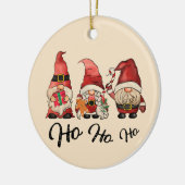 Ho Ho Ho! Niedliche nordische Gnomes Weihnachten Keramik Ornament (Links)
