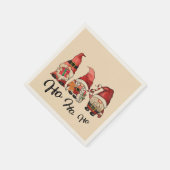 Ho Ho Ho! Niedliche nordische Gnomes Weihnachten Serviette (Ecke)