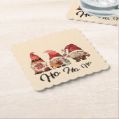 Ho Ho Ho! Niedliche nordische Gnomes Weihnachten Untersetzer (angewinkelt)