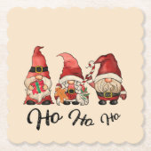 Ho Ho Ho! Niedliche nordische Gnomes Weihnachten Untersetzer (Vorderseite)
