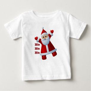 HO! HO! HO! Niedlicher Weihnachtsmann frohe Weihna Baby T-shirt
