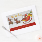 Ho Ho Ho Niedlicher Weihnachtsmann Personalisiert Rechteckiger Aufkleber (Umschlag)