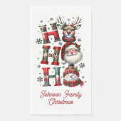 Ho Ho Ho Niedliches Weihnachtsbuch Napkin Serviette (Vorderseite)