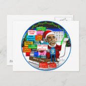 Ho Ho Ho Obama Postkarte (Vorne/Hinten)
