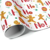 Ho Ho Ho Oh nein! T-Shirt Geschenkpapier (Rolleneckpunkt)