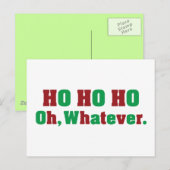 Ho Ho Ho Oh Whatever Postkarte (Vorne/Hinten)