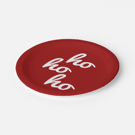 Ho-ho-ho Pappteller (Schrägansicht)