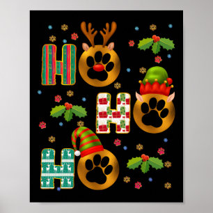 Ho Ho Ho Paw Weihnachtstierärztin Xmas Poster