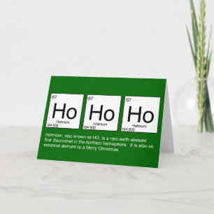 Ho Ho Ho Periodentafel Weihnachtskarte Feiertagskarte