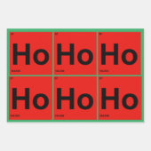 Ho Ho Ho Periodic Table of Elements Weihnachten Geschenkpapier Set (Vorderseite 3)