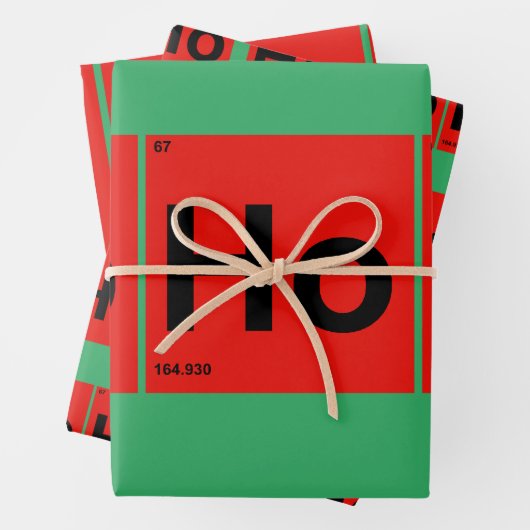 Ho Ho Ho Periodic Table of Elements Weihnachten Geschenkpapier Set (Beispiel)