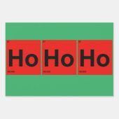 Ho Ho Ho Periodic Table of Elements Weihnachten Geschenkpapier Set (Vorderseite)
