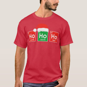 Ho Ho Ho Periodic Table Weihnachtsmannmütze Chemis T-Shirt