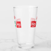 Ho Ho Ho | Periodischer Weihnachtstisch Nerd Spaß Glas (Links)