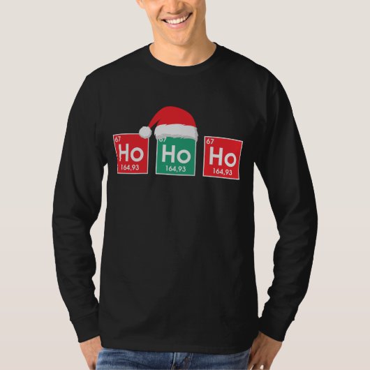 Ho Ho Ho | Periodischer Weihnachtstisch Nerd Spaß T-Shirt (Vorderseite)
