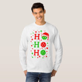 Ho, Ho, Ho Pickleball Weihnachten T-Shirt (Vorne ganz)