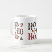 Ho Ho Ho Plaid Christmas  Kaffeetasse (Vorderseite Links)