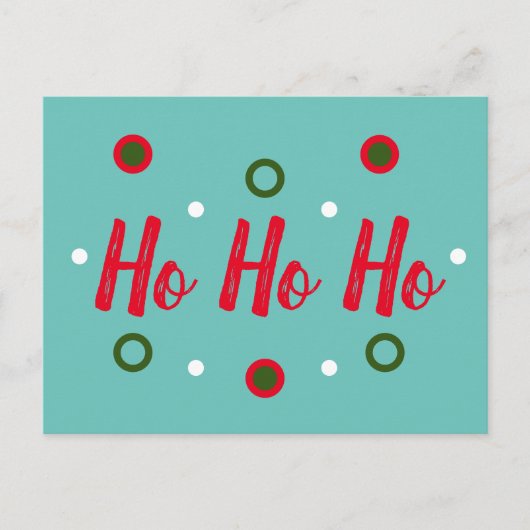Ho Ho Ho Postkarte (Vorderseite)