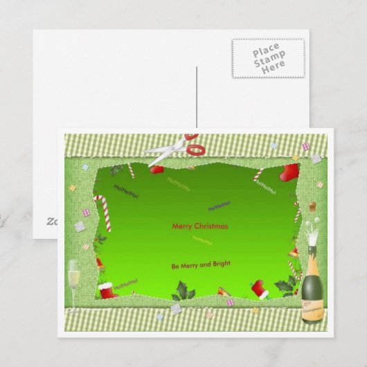 Ho ho ho postkarte (Vorne/Hinten)