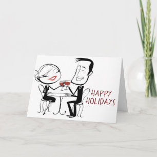 **HO HO HO POUR THE MERLOT** SECULAR CHRISTMAS FEIERTAGSKARTE