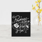 Ho Ho Ho Prosecco Christmas Tee Funny Wine Lover H Karte (Gelbe Blume)