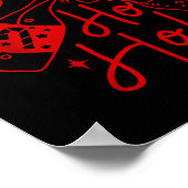 Ho Ho Ho Prosecco Christmas Tee Funny Wine Lover H Poster (Ecke)