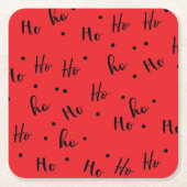 Ho ho ho rechteckiger pappuntersetzer (Vorderseite)