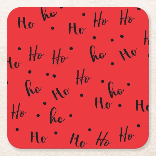Ho ho ho rechteckiger pappuntersetzer (Vorderseite)