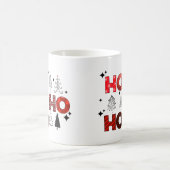 Ho Ho Ho Red Christmas Trees Winterurlaub Kaffeetasse (Mittel)