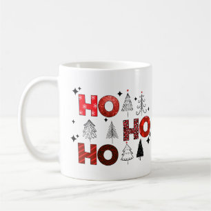 Ho Ho Ho Red Christmas Trees Winterurlaub Kaffeetasse