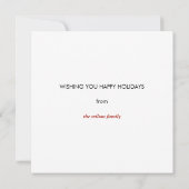 Ho Ho Ho Red Christmas Trees Winterurlaubskarte (Rückseite)