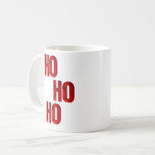Ho Ho Ho Red Starlight Weihnachten Kaffeetasse (Vorderseite Links)