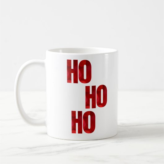 Ho Ho Ho Red Starlight Weihnachten Kaffeetasse (Links)
