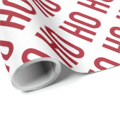 Ho Ho Ho Red White Pattern Weihnachten Geschenkpapier (Rolleneckpunkt)