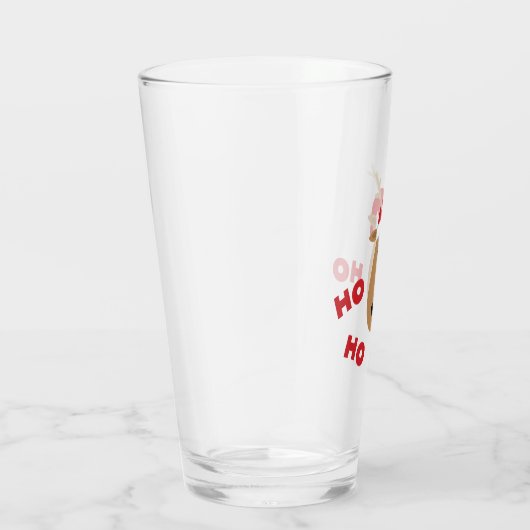 Ho Ho Ho Reindeer Glas (Rechts)