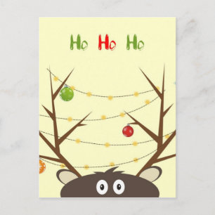 Ho Ho Ho Reindeer Postkarte